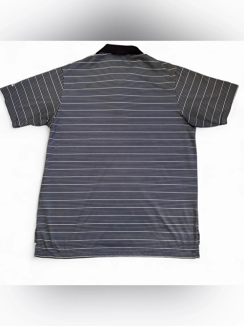 adidas Black and White Striped Men’s Golf Polo Shirt